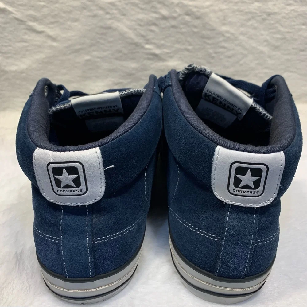 Converse All Star Kenny Anderson Mens Blue/White Mid Top Shoes Lace Up Size 11